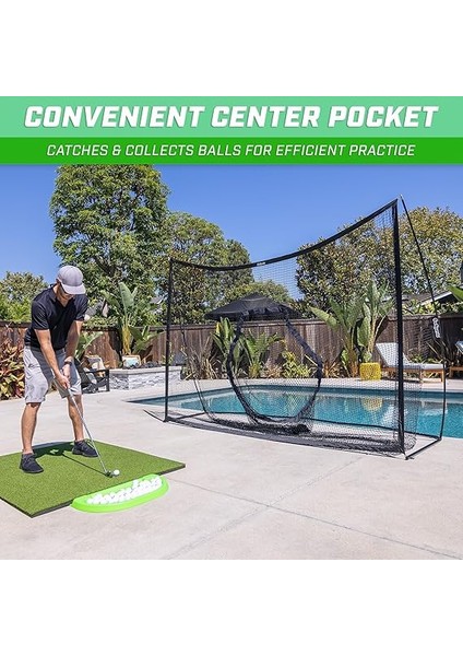 Golf-Übungsnetz | Wählen Sie Zwischen Riesigen 3 M x 2,1 M Oder 2,1 M x 2,1 M Netzen, Persönliche Driving Range Für Den Innen- Und Außenbereich, Entworfen Von Golfers For Golfers fırsatları