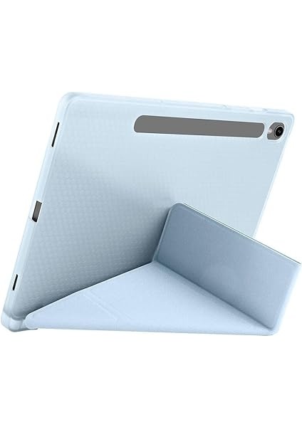 Galaxy Tab S9 Fe X510 X516 ile Uyumlu Kılıf Kalem Bölmeli Trifolding Case Mavi indirimleri
