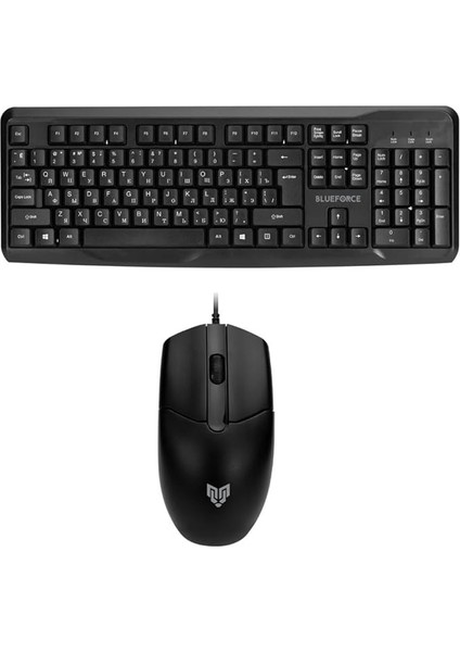 Km-03 USB Kablolu Klavye Mouse Set Türkçe Q Siyah