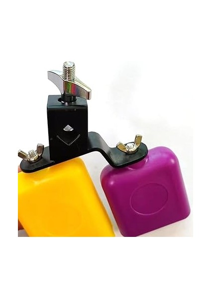 Çift Sambago Bell Latin Müzik Sarı Cowbell Yüksek Düşük Tokmağı Perküsyon Enstrüman Parçaları Aksesuarları indirimleri
