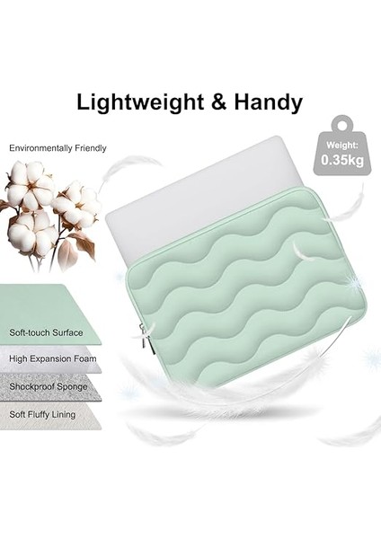 Kabarık Laptop Kol 15 15.6 16 Inç MacBook Air 15"/pro 16", Laptop Çantası Dizüstü Bilgisayar/tablet Kılıfı Kapak Hp/dell/asus/acer/samsung, Ekstra Çanta, Kadınlar, Sevimli Taşıma Çantası fiyatları