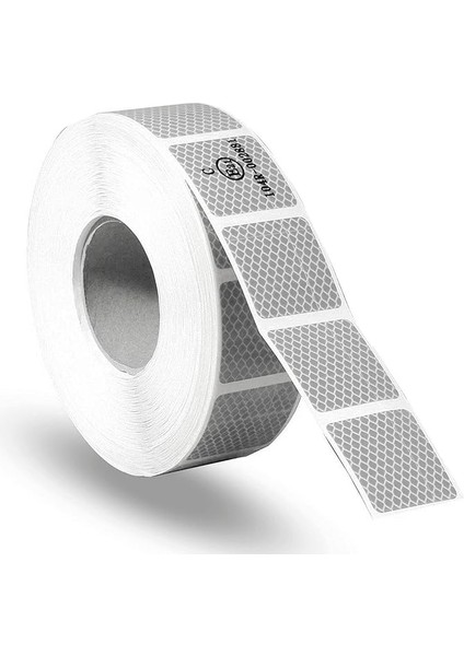 10 Metre Tüvtürk Onaylı Reflektörlü Reflektif Fosforlu Şerit Bant Kesikli Ikaz Bandı Beyaz