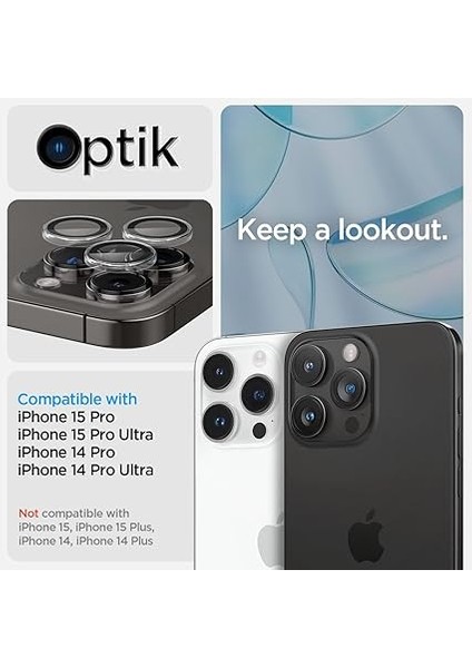 iPhone 17 Pro Max / 17 Pro / 16 Pro Max / 16 Pro / 15 Pro Max / 15 Pro / 14 Pro Max / 14 Pro Kamera Lens Camı Koruyucu Kolay Kurulum Glas.tr Ez Fit Optik Pro (2 Adet) Crystal Clear - AGL06914 fiyatları