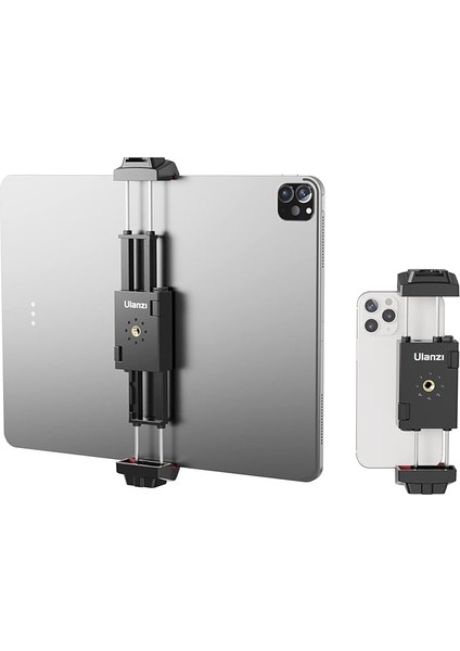 Tablet Tripod Tutucu Montaj Adaptörü Ulanzı St-29 Tablet Telefon 1/4 Inç Tripod Başlığı Soğuk Ayakkabı 12,9 Inç Tablet iPad Pro iPad Air iPad Mini ve Tüm iPhone Android Akıllı Telefonlar ile Uyumlu