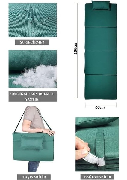 Taşınabilir Katlanır Plaj Havuz Şezlong Minderi Kamp Yatağı Minderi Kırmızı fırsatları