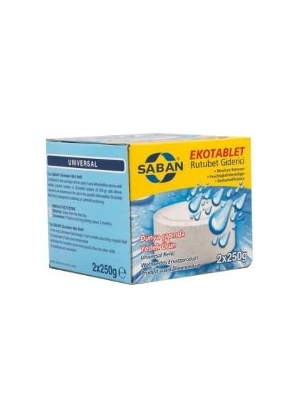 2 Adet 250GR Nem Alıcı Rutubet Giderici Natural Yedek Tablet fiyatları