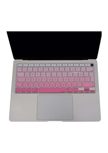 MacBook Klavye Koruyucu A2337 A2179 M1 Çip Uyumlu Türkçe Q Silikon Ultra Ince Yıkanabilir Toz ve Sıvı Koruma Pembe modelleri