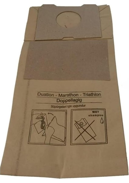 Triathlon 2000 ile Uyumlu Seninürünün 1.kalite 3 Katlı Kağıt Toz Torbası 10 Adet