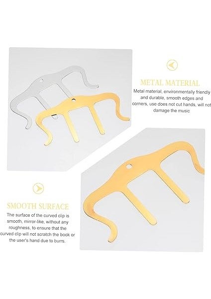 2 Adet Metal Type Music Book Clips Durable Sheet Holders For Piano And Music Sheets Easy Use Windproof Page Clamps modelleri