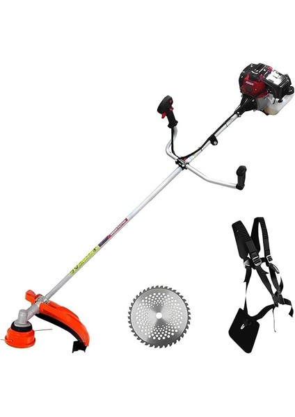 CG520 Benzinli Yan Tırpan Çim Biçme Testeresi 1.4 Kw 51.7 cc Bisiklet Kollu Omuz Askılı Misina