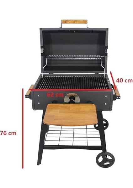 GB60 Standlı Tekerlekli 60CM Kömürlü Barbekü Mangal indirimleri