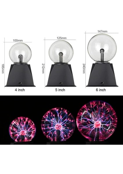 Cadı Küresi Plazma Işık Küresi Sese Duyarlı Gece Lambası modelleri