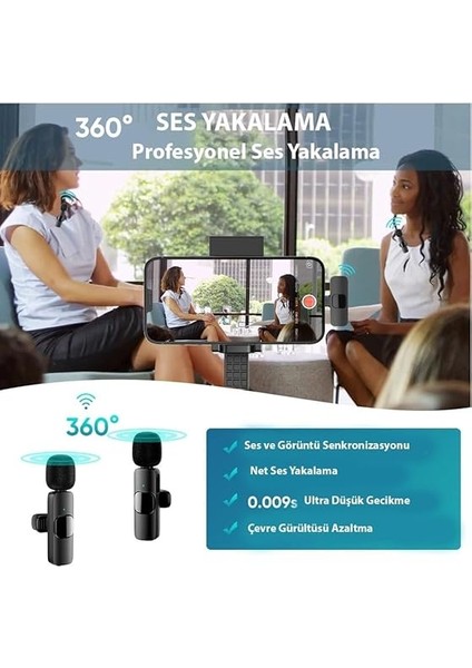 K9 T1 Type C Wireless (Kablosuz) Ergonomik Tak Çalıştır Android Telefon Tablet Ipad Yaka Mikrofonu indirimleri