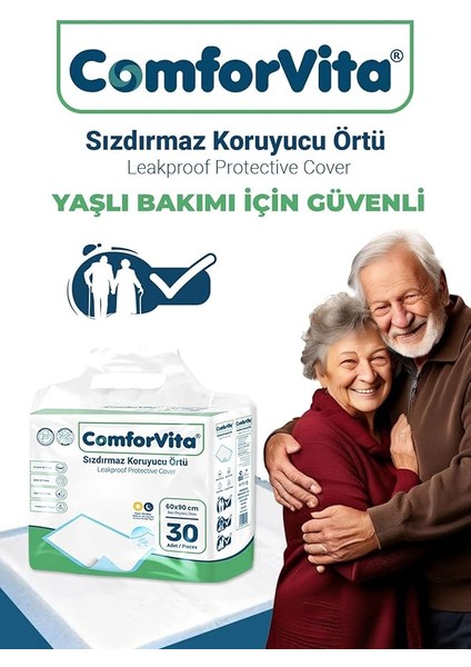 Hasta Altı Yatak Koruyucu Sızdırmaz Örtü, 60X90 Cm, 30 Adet