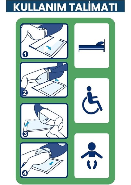 Hasta Altı Yatak Koruyucu Sızdırmaz Örtü, 60X90 Cm, 30 Adet fırsatları