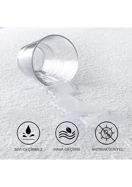 HOME%100 Pamuk, Full Kenar Fitted Sıvı Geçirmez,tek, Çift Kişilik Bebek Yatak Koruyucu Çarşaf Alez (Beyaz, 140X200) indirimleri