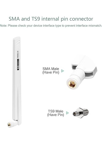 5g Lte Anten 4g Lte Sinyal Kazanç Anteni 18DBI Sinyal Güçlendirici Sma / Ts9 Fiş Çok Yönlü Wlan Anteni, 600-6000 Mhz,kablosuz Yönlendirici Wifi Booster Ağ Geçidi USB Adaptörü, Fpv Kamera Monitörü - modelleri