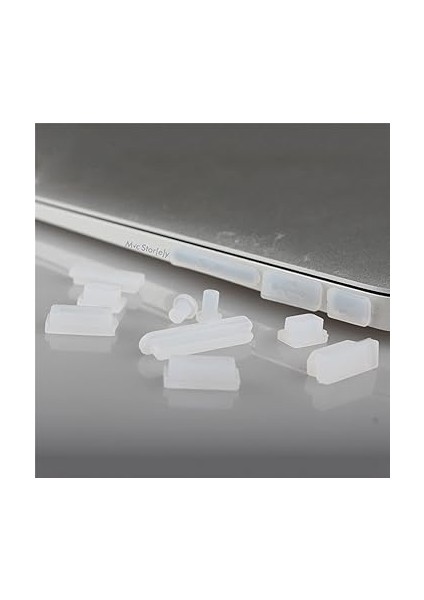 Macbook Air-Pro Tüm Modeller Toz Önleyici Tıpa Koruma Seti USB Tablet Telefon Kulaklık ile Uyumlu Şeffaf modelleri