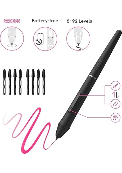 Osu Tablet Grafik Tablet VK430 4x3 Inç, Pilsiz Stylus 290RPS Raporlama Hızı, 8192 Baskı Hassasiyeti ve 4 Kullanılabilir Tuş, Windows/android/mac/chrome Os ile Uyumlu fırsatları