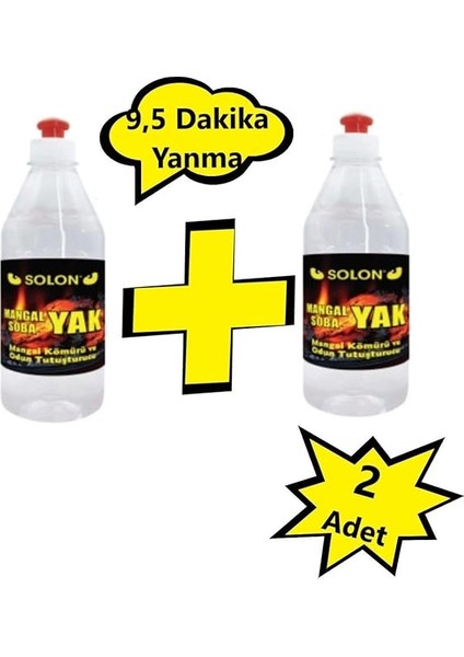 Mangal, Soba, Şömine 2 Adet Tutuşturucu Jel Yakıt. 1000 Ml. 2' Li modelleri