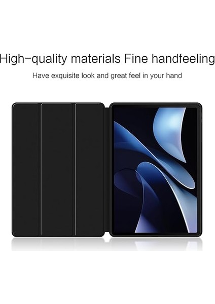 Huawei Matepad 12X (2024) 12 Inç Için Silikon Kılıf, Stant Fonksiyonlu ve Otomatik Uyuma/uyanma Fonksiyonlu Hafif Koruyucu Kılıf, Siyah modelleri