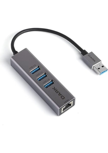 10/100/1000 Gigabit Ethernet + 3 Port Usb3.0 Hub Çoklayıcı Dönüştürücü (DK-AC-USB332GL) indirimleri