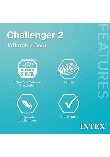 Challenger 2 Şişme Bot, Mavi/sarı, 236 x 114 x 41 Cm, 1 Adet fırsatları