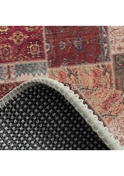 Dizayn Cortez Desenli Pamuk Tabanlı Yıkanabilen Kaydırmaz Antibakteriyel Salon Halısı 80X150 fırsatları