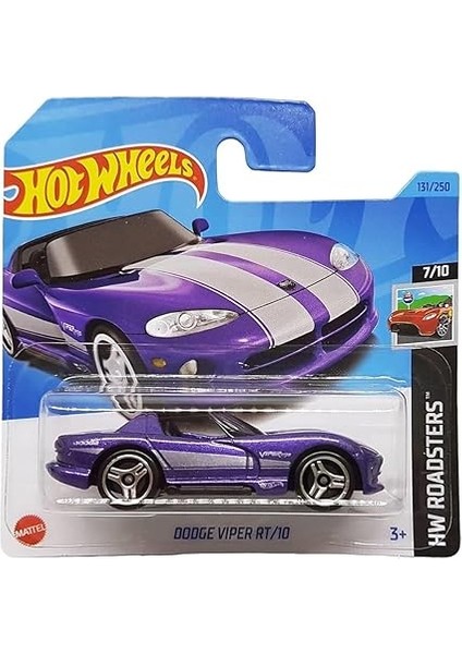 Wheels - Dodge Viper Rt/10 - Hw Roadsters 7/10 - HKK11 - Short Card - Mor - Mattel 2023 fırsatları