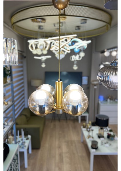 Globe Golden Up QUAD BAL SARI Cam Avize