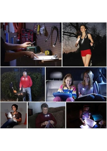 Akrobatik LED Eller Serbest Esnek Boyun Kitap Okuma Işığı Çalışma Lambası Pille Çalışan, Piller Dahil Değildir fiyatları