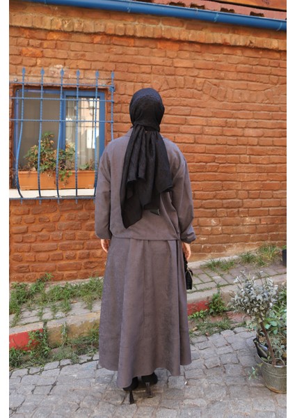 Fermuarlı Etekli Süet Takım indirimleri