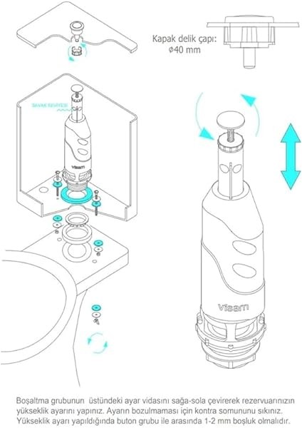Teos 614-001 Basmalı Sistem Rezervuar Iç Takım fiyatları