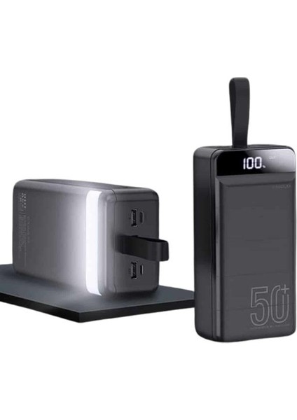 Powerbank 50.000 Mah Dijital Göstergeli Taşınabilir 4 Portlu Hızlı Powerbank indirimleri