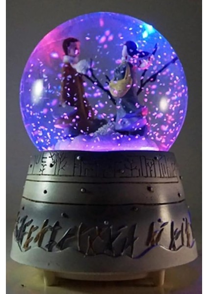 Işıklı Müzikli Kar Küresi Kış Masalı Kar Küresi 16 cm Işıklı Büyük Boy modelleri