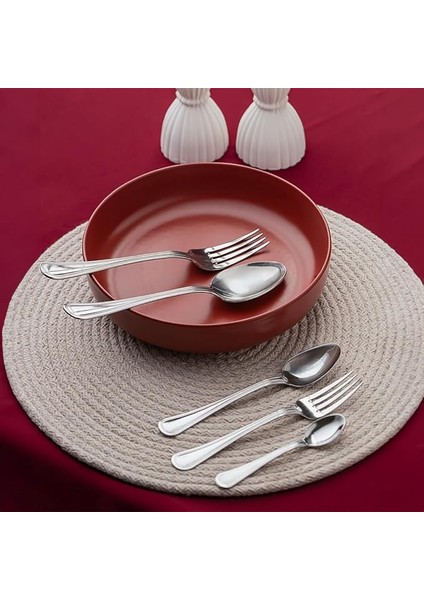 Etna Lizbon 60 Parça 12 Kişilik Çatal Kaşık Seti - Paslanmaz Çelik Çatal Kaşık Seti