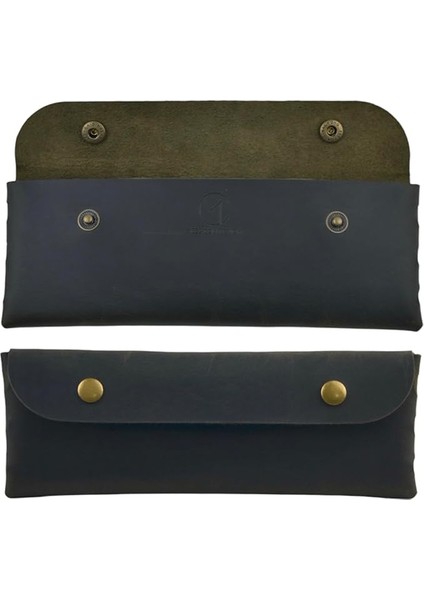 Deri Kalemlik, El Yapımı Deri Küçük Kalem Kutusu – Iş, Ofis, Okul Aksesuar Tutucu, Klasik ve Minimal El Yapımı Tasarım Vintage Kalemlik