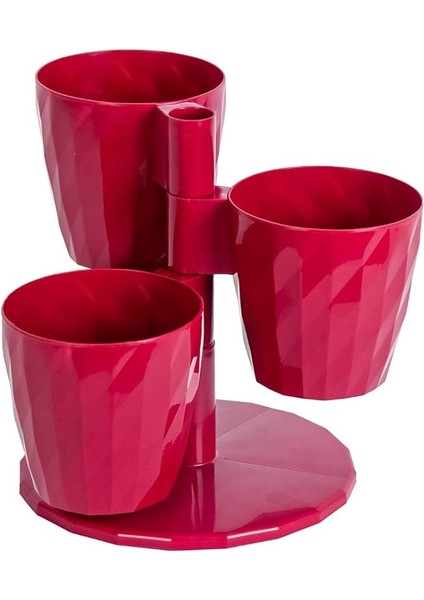 Dnc1 Dönence Saksı No:1 Standlı 21 Cm, 3 Litre Bordo