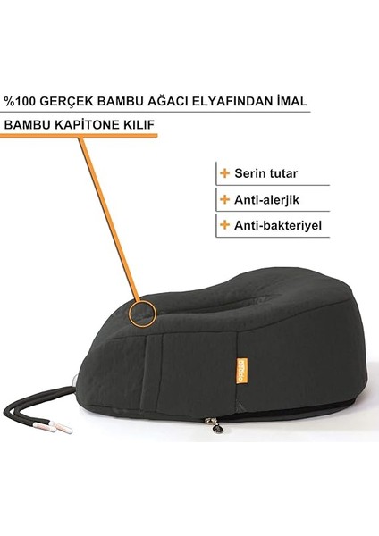 Bambu Serisi | Ortopedik Boyun ve Seyahat Yastığı | Siyah Renk modelleri