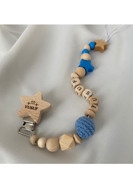 Isimli Emzik Zinciri – Doğal Ahşap Emzik Askısı – El Yapımı Bebek Hediyesi modelleri