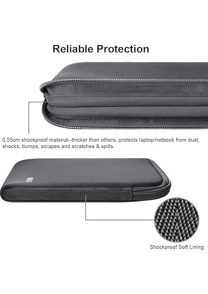 Dizüstü Bilgisayar Çantası, 15 - 15,6 - 16 Inç, Koruyucu Kılıf, Su Geçirmez Neopren, Notebook Kılıfı, Acer/asus/dell/fujitsu/lenovo/hp/samsung/sony Için Çanta, Gri fırsatları
