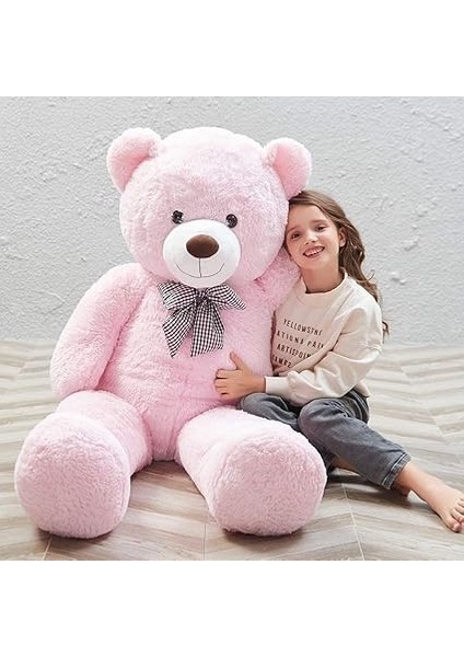 120 cm Papyonlu Sevimli Ayı - Sevgiliye Özel Hediye Pembe fırsatları