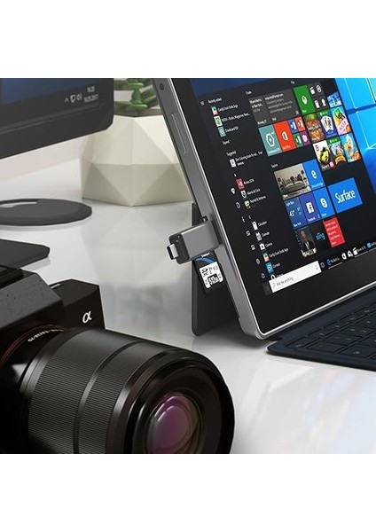 Sd, Micro Sd Kart Okuyucu, USB Tip C 3.2 Gen 1 Kart Okuyucu, 5gbps Yüksek Hızlı Harici Kart Okuyucu, Otg Adaptörü, Mmc/tf/sdxc/sdhc/micro Sdhc/micro Sdxc, Pc, Vb. Için (Cr-Bca2) Destekler indirimleri