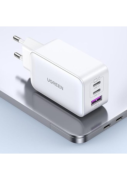 65W USB Type-C Qc 4.0 Pd 3.0 Ganx 3 Portlu Hızlı Şarj Cihazı Beyaz fırsatları