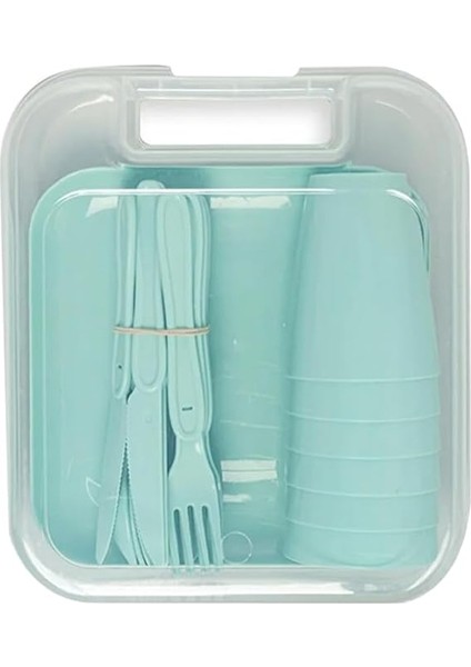 6 Kişilik Piknik Seti Çatal, Bıçak, Kaşık, Bardak, Tabak Komple Set 31 Parça indirimleri