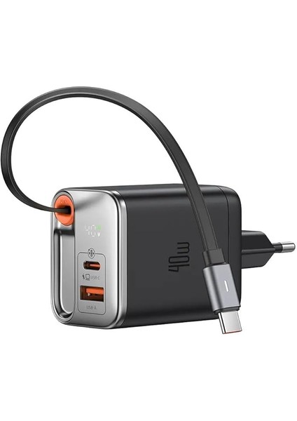 CH-4281 40W Gan Typec Kablolu Hızlı Şarj Adaptörü