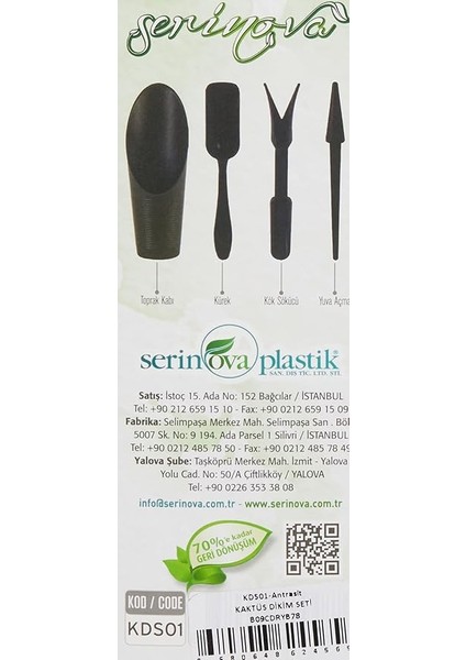 KDS01 Kaktüs Dikim Seti Antrasit fiyatları