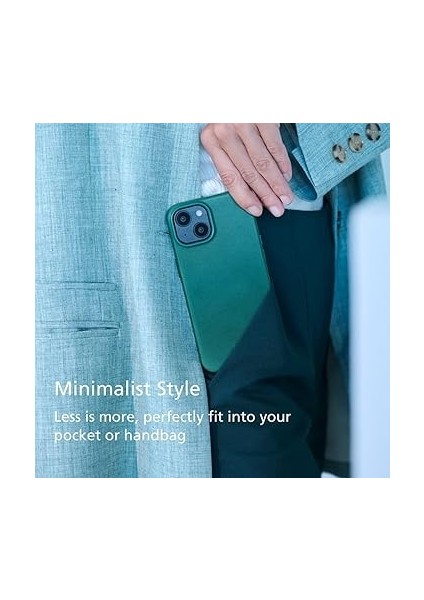 iPhone Mag-Safe Uyumlu Suni Deri Kılıf Kamera Korumalı Darbeye Karşı Dayanıklı (Gri, iPhone 13) indirimleri