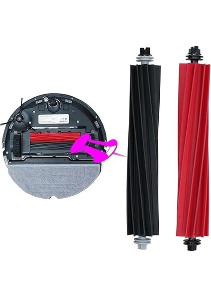 ile Uyumlu S8, S8 Plus, S8 Pro Ultra Robot Süpürge Yedek Parça Yenileme Seti-S8, S8 Plus, S8 Pro Ultra Için 1 Set Silikonlu Ana Fırça,2 Adet Yan Fırça Yedek Seti-Siyah 4 Parça modelleri