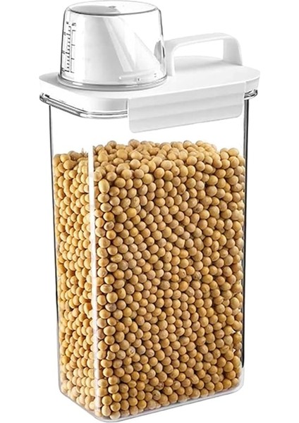 Mor Life 1 Adet Sızdırmaz Depolama Erzak Bakliyat Saklama Kabı- Ölçekli Kapak 2300 ml Etiket Hediyeli